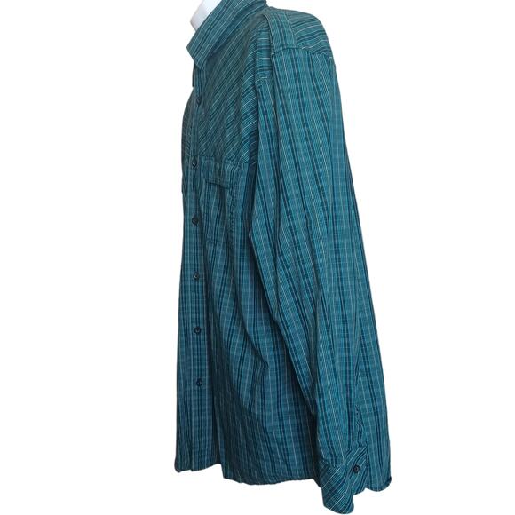 Alfani Mens‎ Plaid Shirt XL Button Down Blue Black 100% Cotton Easy Care - Picture 4 of 7